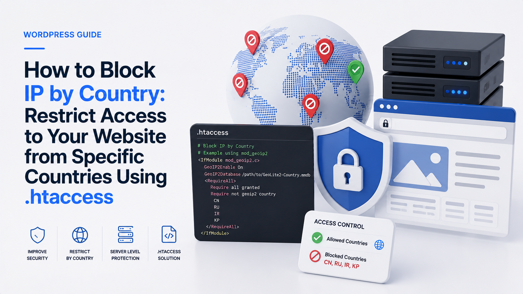 How to Block IP by Country: Restrict Access to Your Website from Specific Countries Using .htaccess