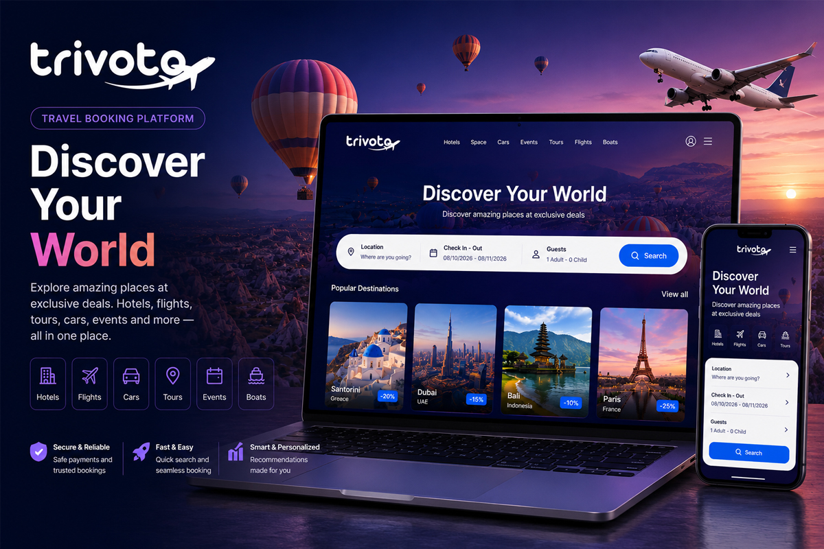 Trivoto – All-in-One Travel Booking Platform