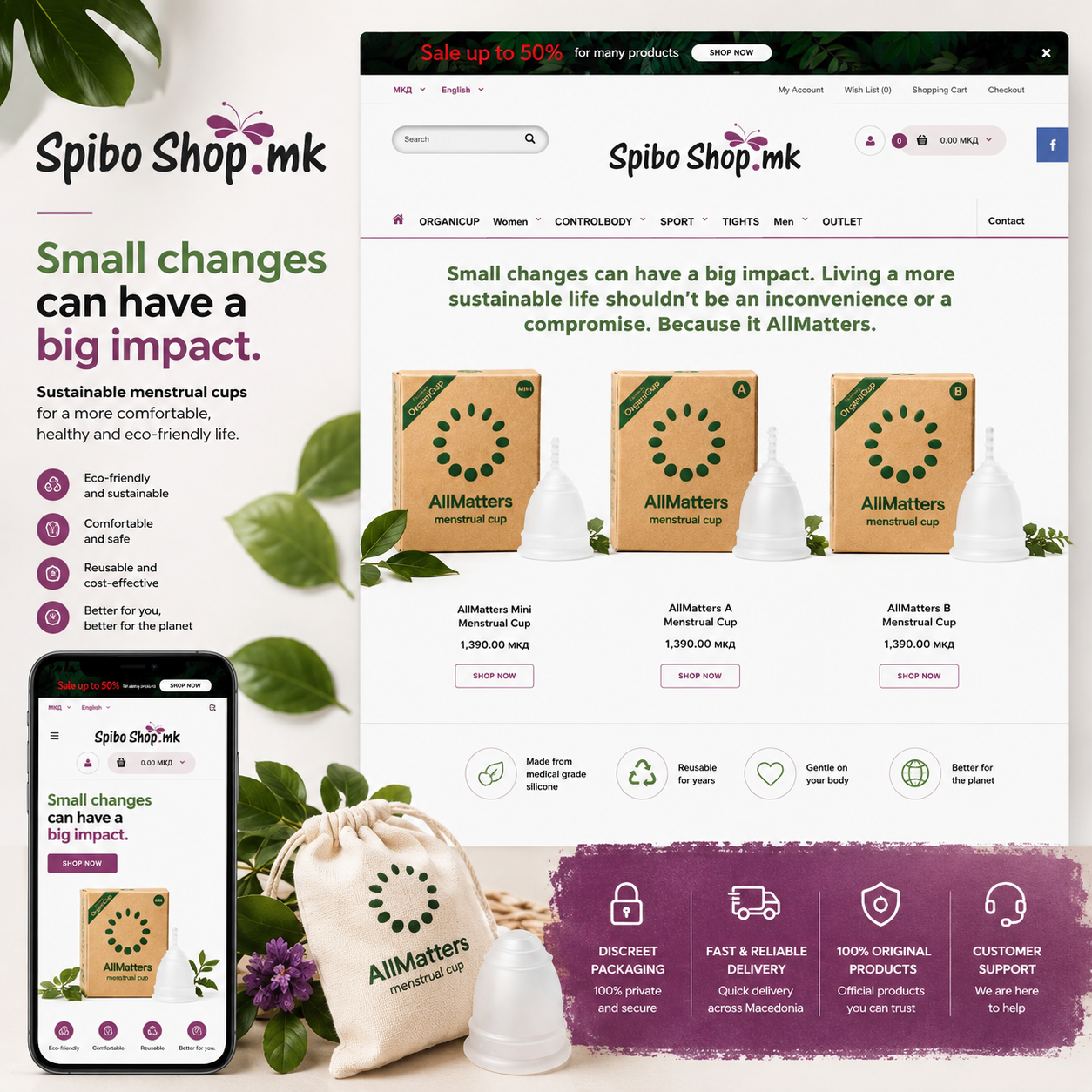 Spibo Shop.mk - Sustainable Personal Care E-Commerce Platform